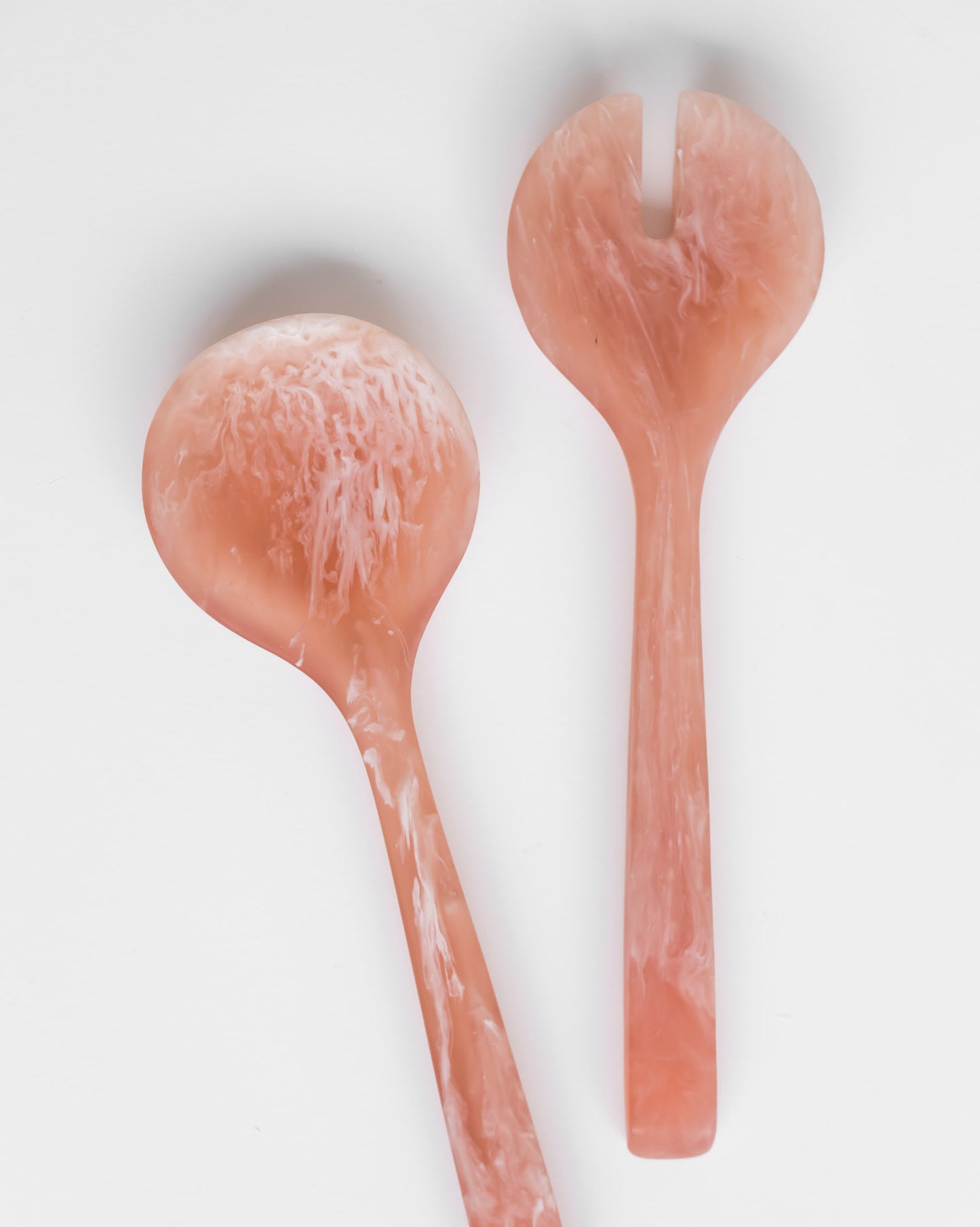 RESIN SALAD SERVERS PEACH