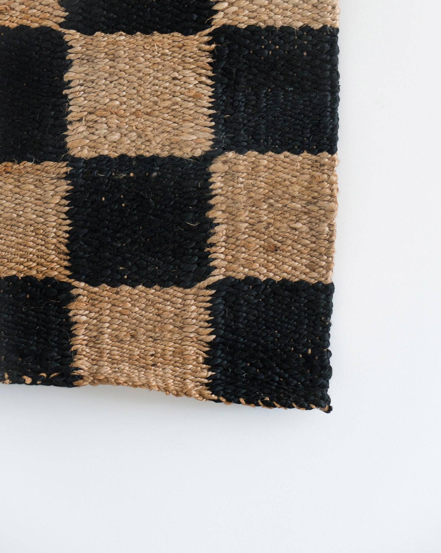 JUTE MAT BLK CHECK