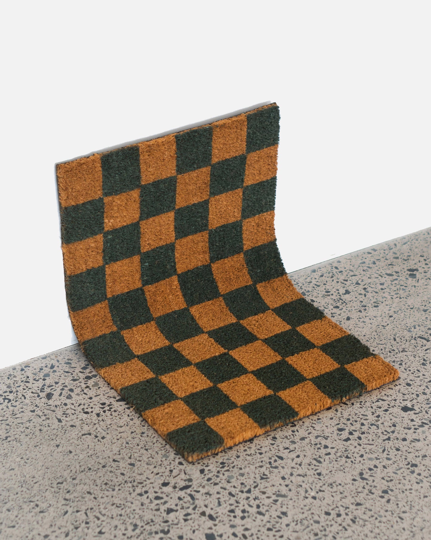 DOORMAT - GREEN CHECK