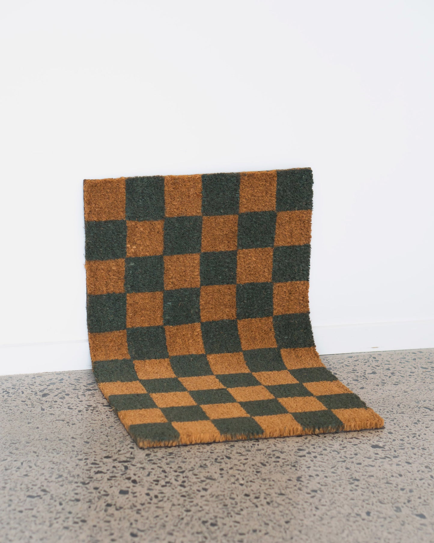 DOORMAT - GREEN CHECK