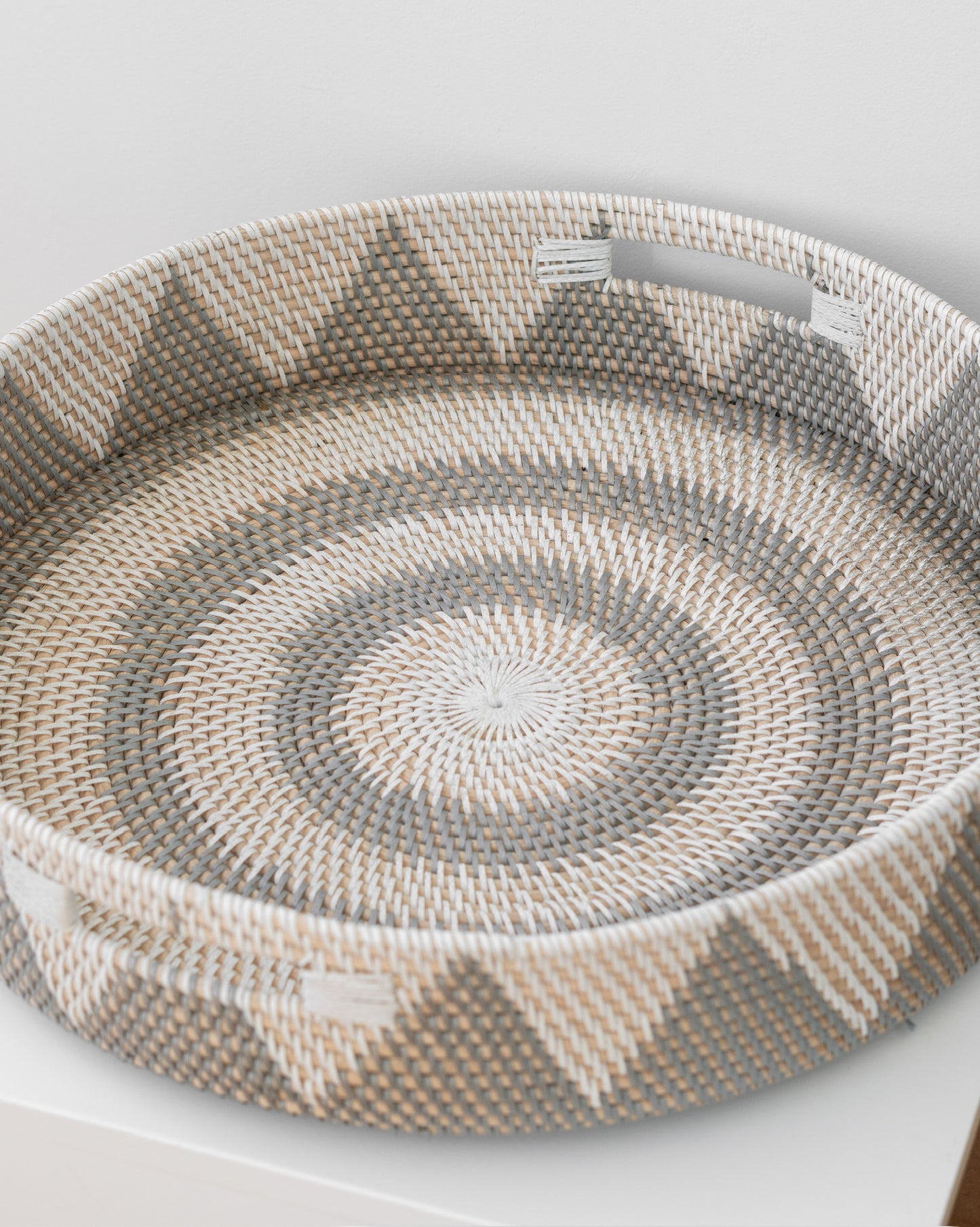 ATA GREY & WHITE BASKET