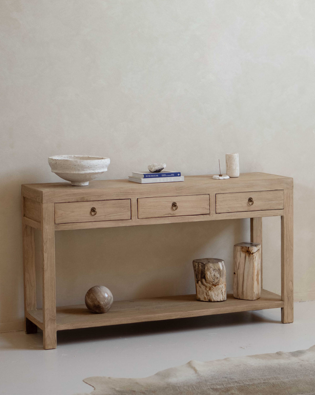 ELM THREE DRAWER CONSOLE