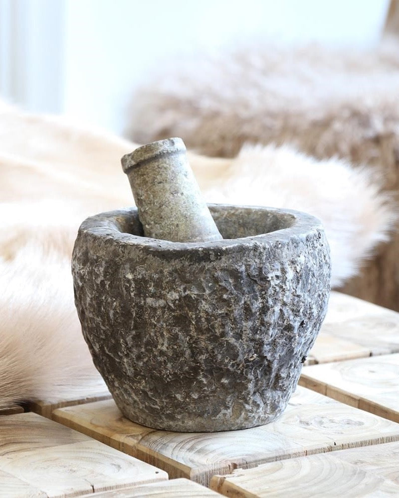 STONE MORTAR & PESTLE