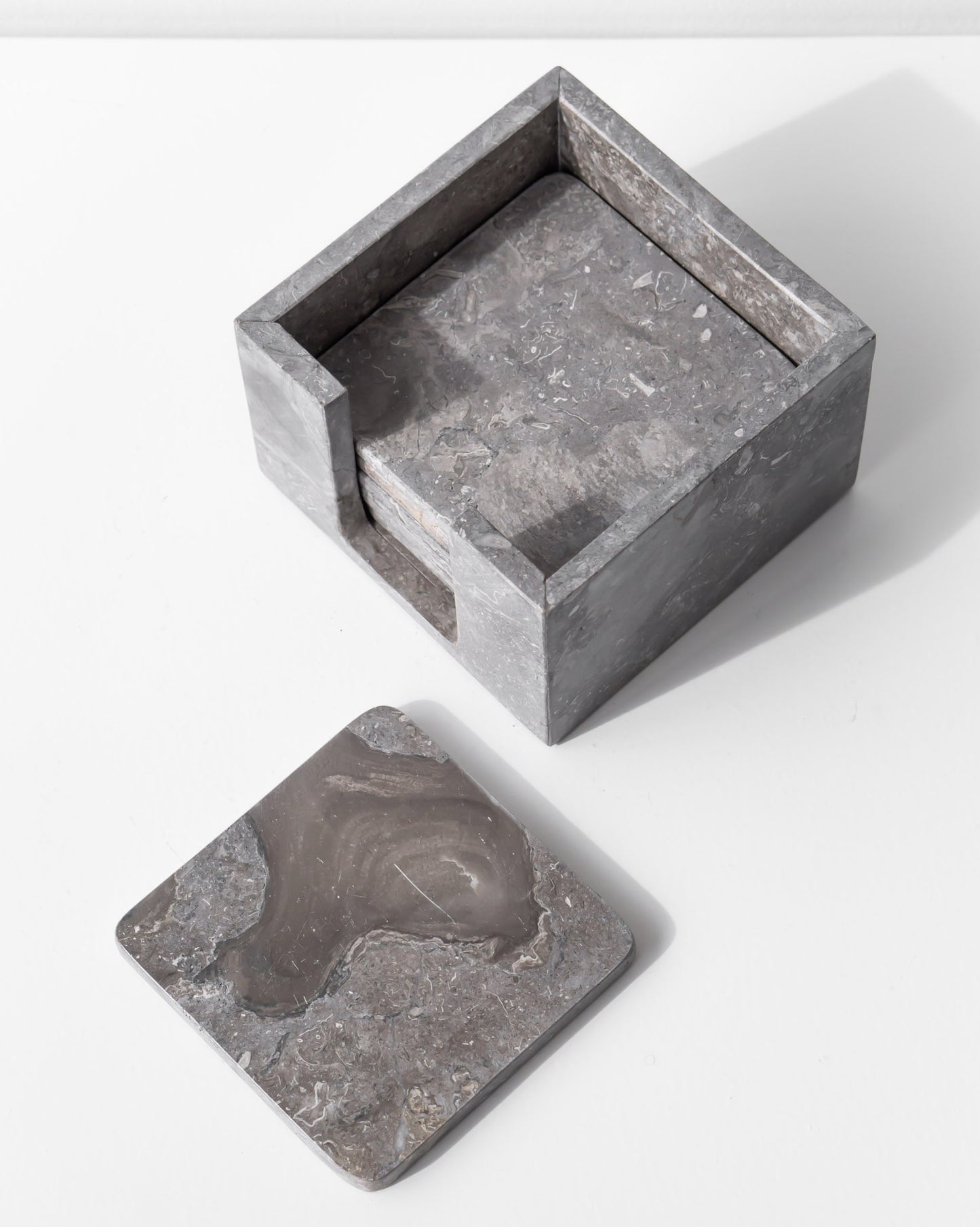 SQUARE MARBLE COASTERS - STONE