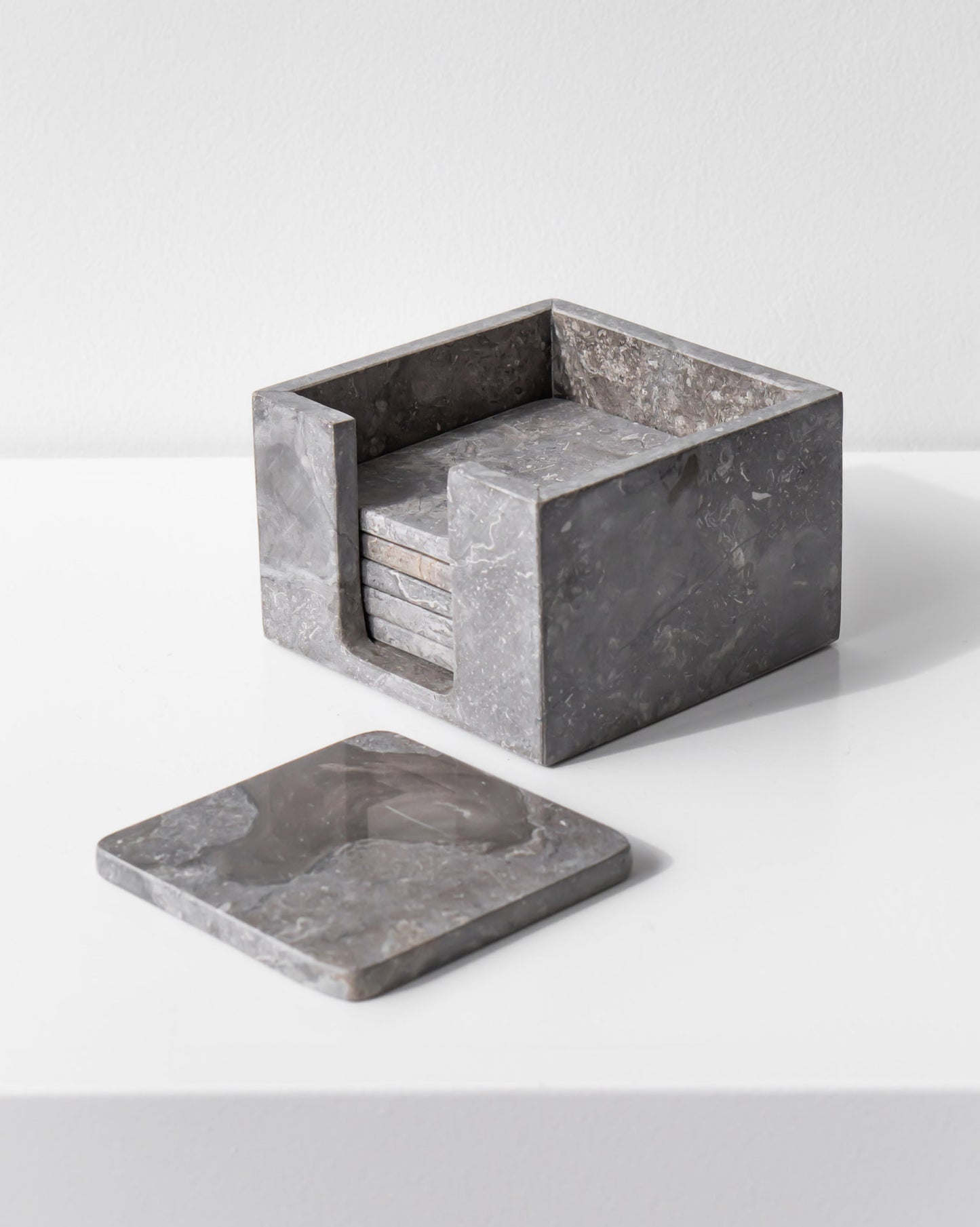 SQUARE MARBLE COASTERS - STONE