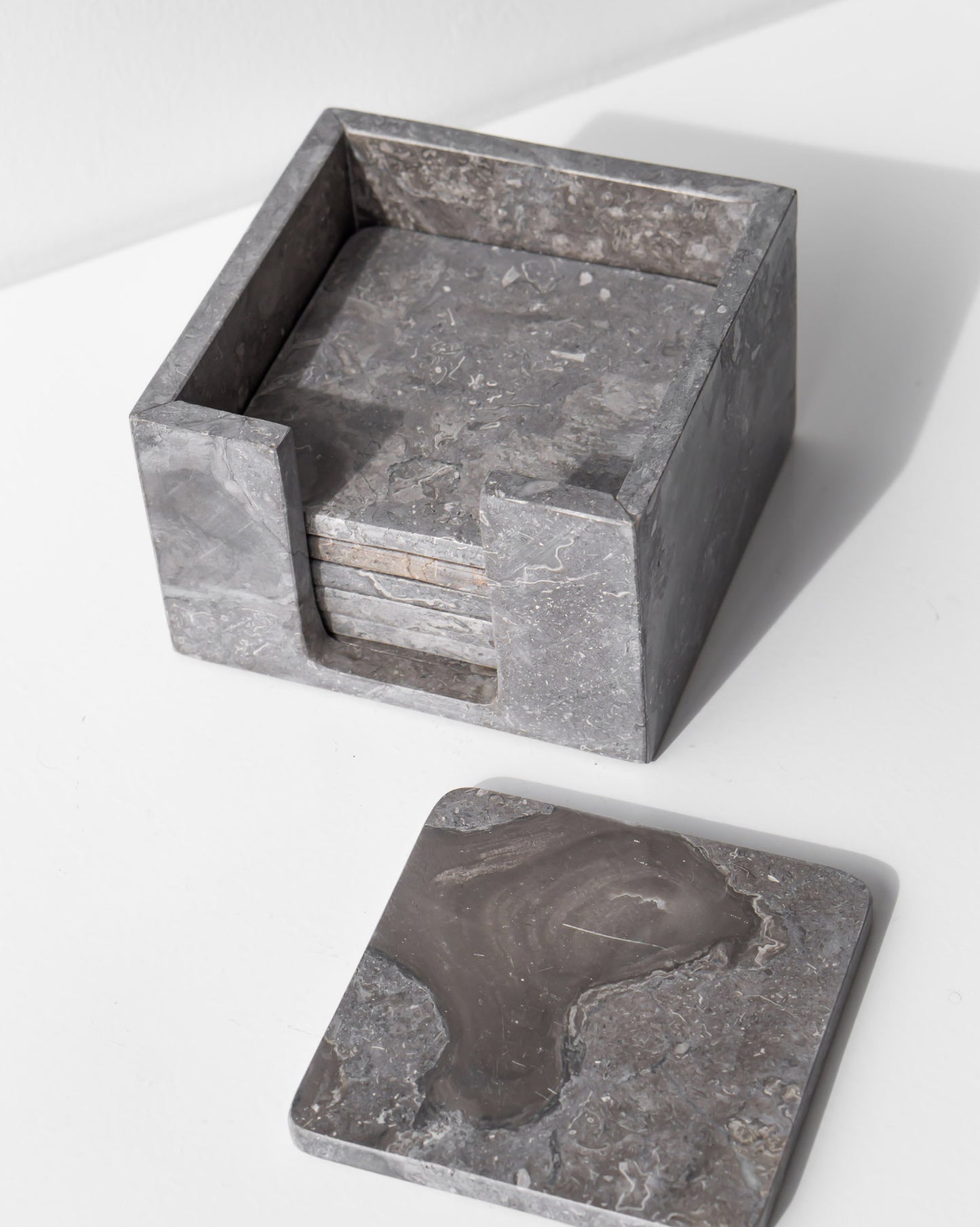 SQUARE MARBLE COASTERS - STONE