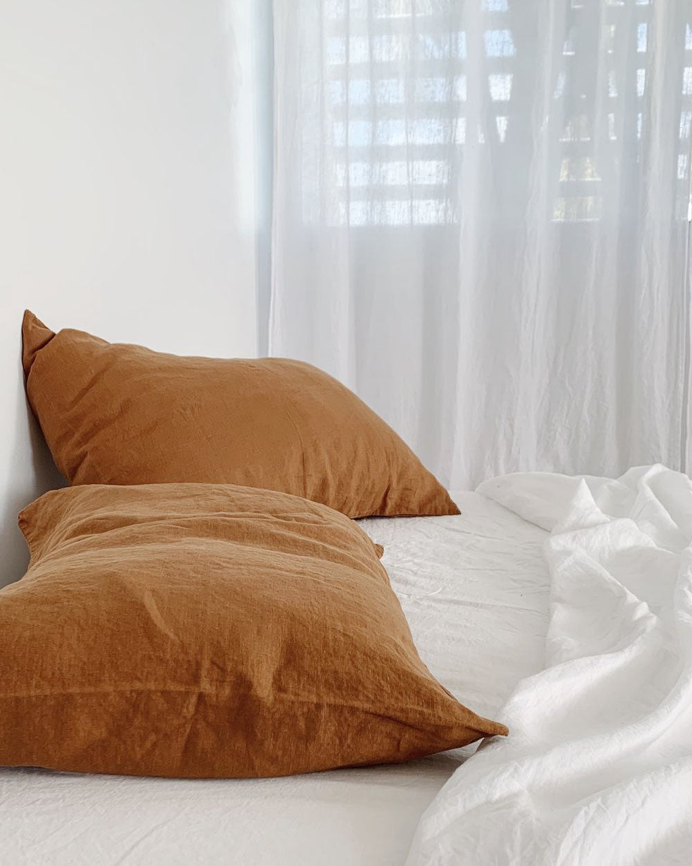 LINEN PILLOWSLIP SET TOBACCO