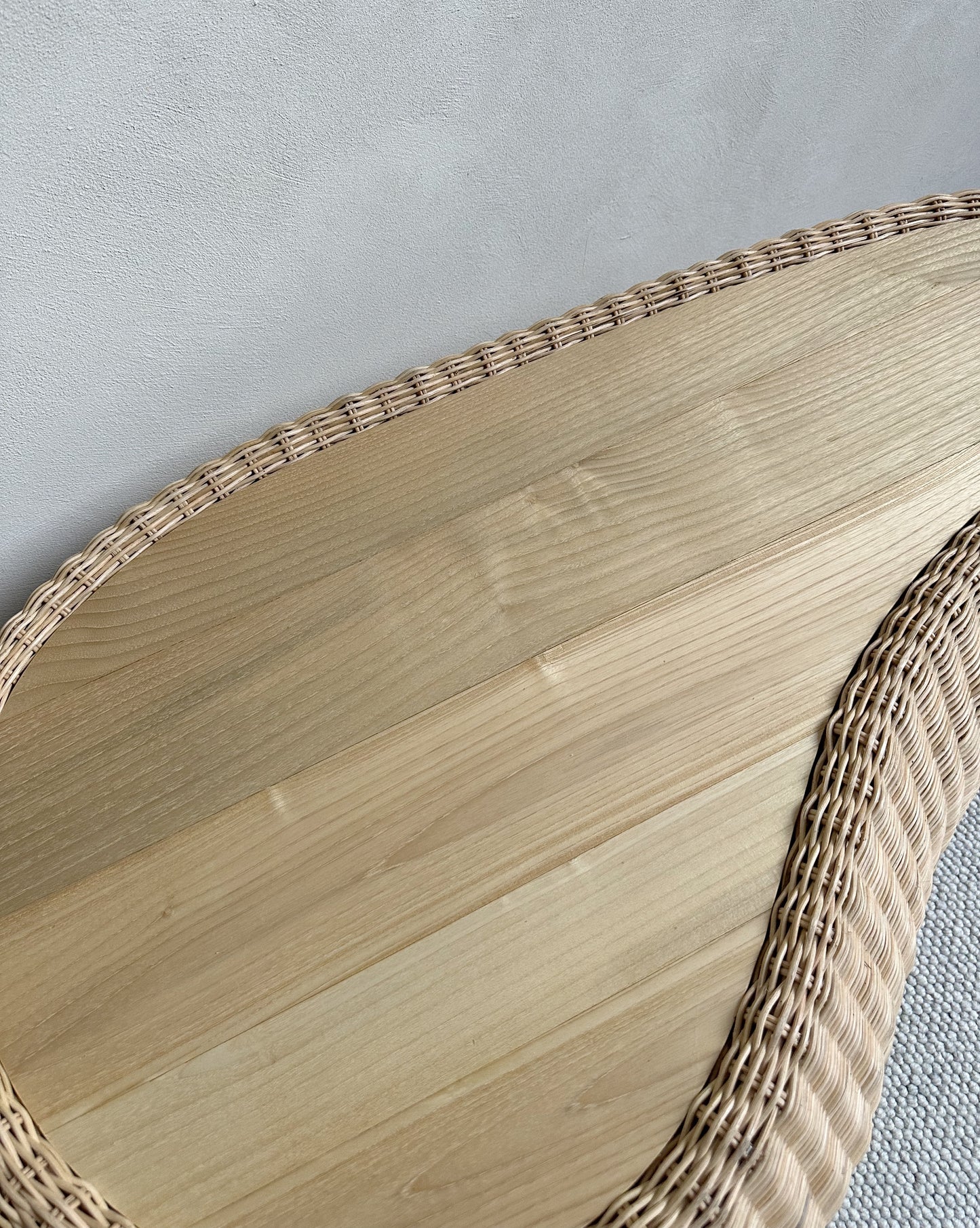 CURVY RATTAN COFFEE TABLE