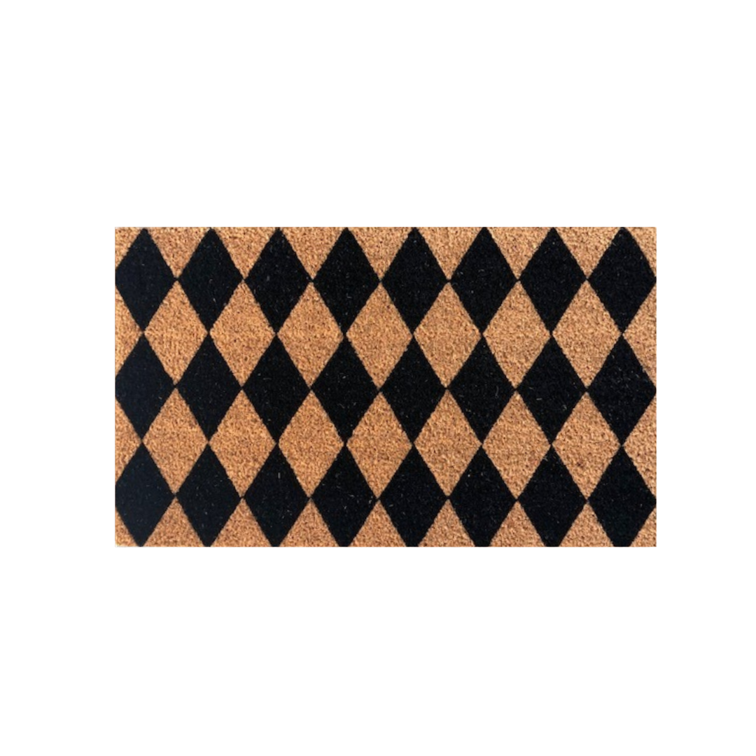 DOORMAT - HARLEQUIN BLACK