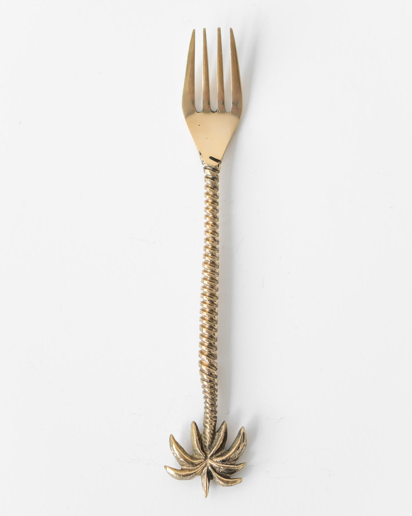 LARGE BRASS PALM FORK