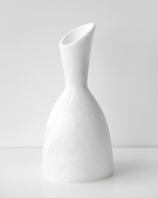 RESIN NEPTUNE VASE WHITE