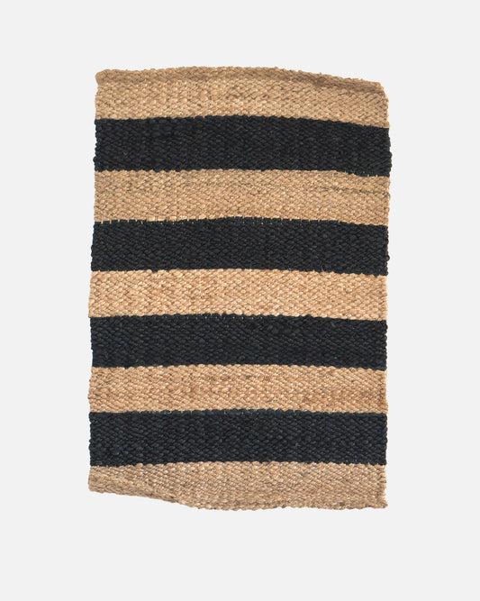 JUTE MAT - BLACK STRIPE