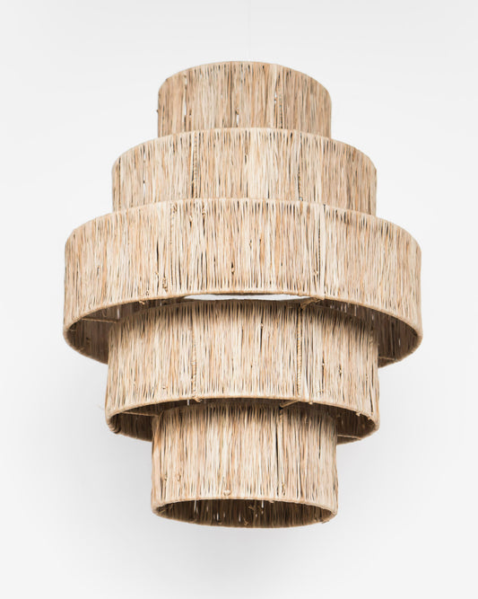 RAFFIA OVAL TIERED SHADE