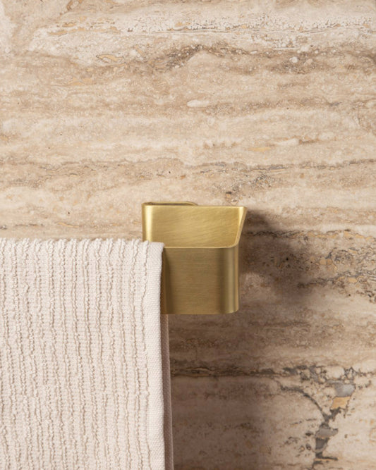 FOLD TOWEL RAIL BRASS