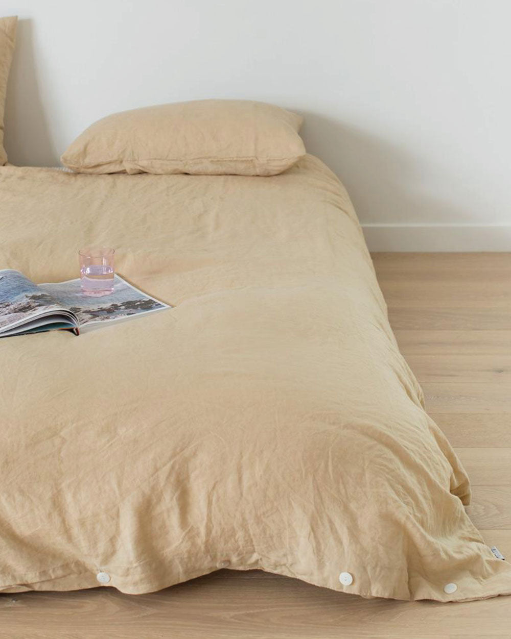 LINEN DUVET SET SAND - KING