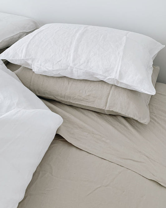 LINEN PILLOWSLIP SET WHITE