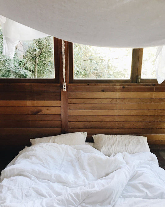 LINEN DUVET SET WHITE- KING