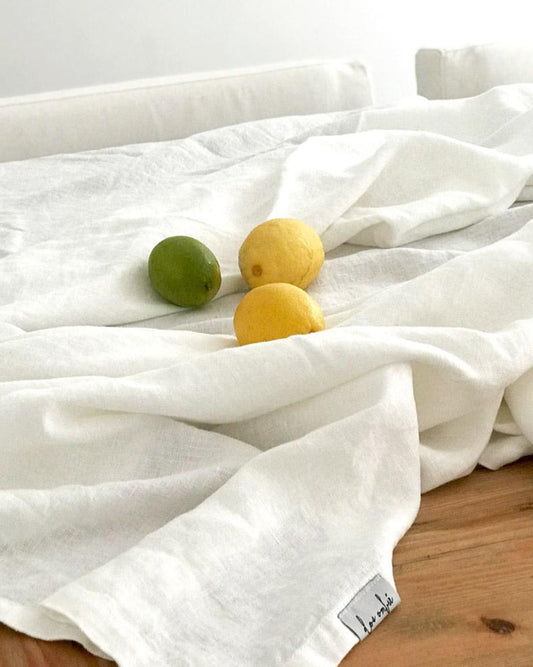 LINEN TABLECLOTH WHITE