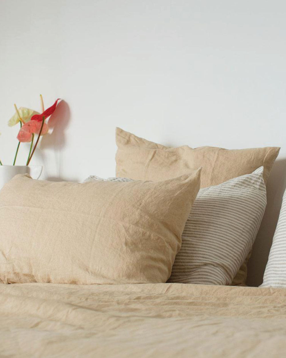 LINEN DUVET SET SAND - KING