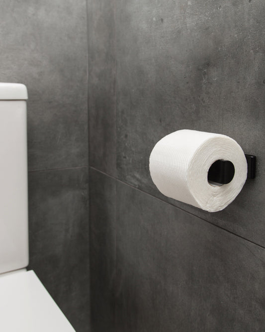 FOLD TOILET ROLL HOLDER BLACK