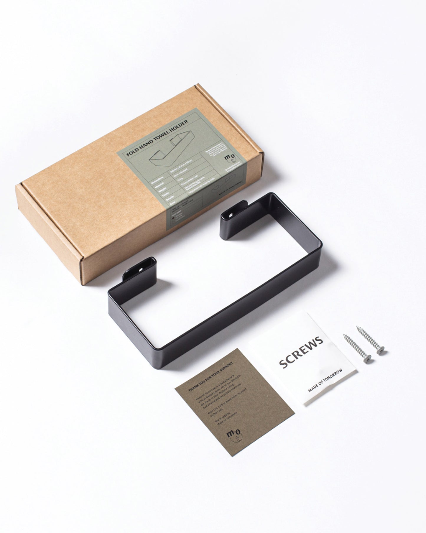 FOLD HAND TOWEL HOLDER BLACK