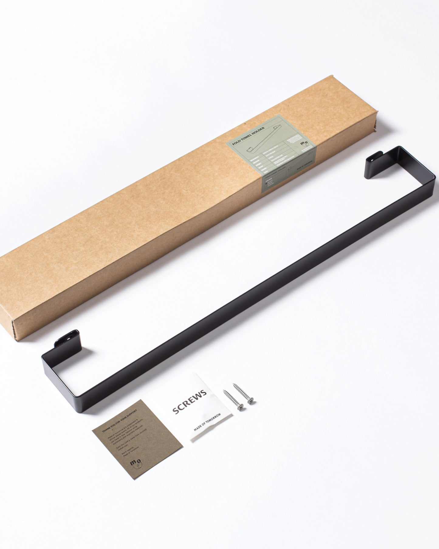 FOLD TOWEL RAIL BLACK