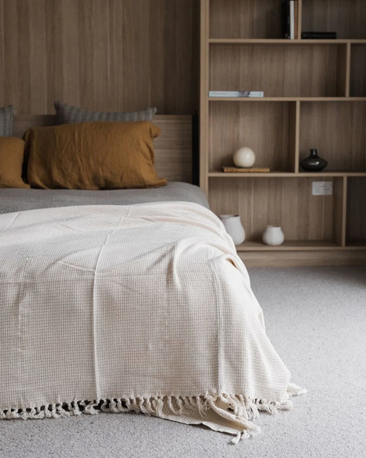 Marama Blanket Ecru
