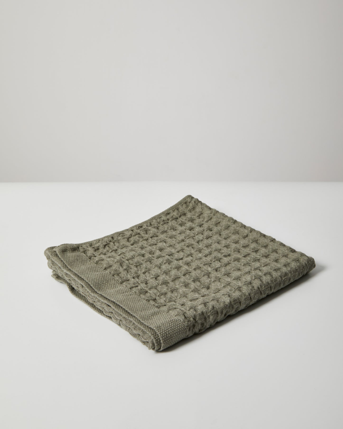 Linen Waffle Hand Towel - Khaki