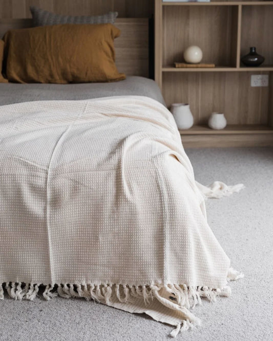 Marama Blanket Ecru
