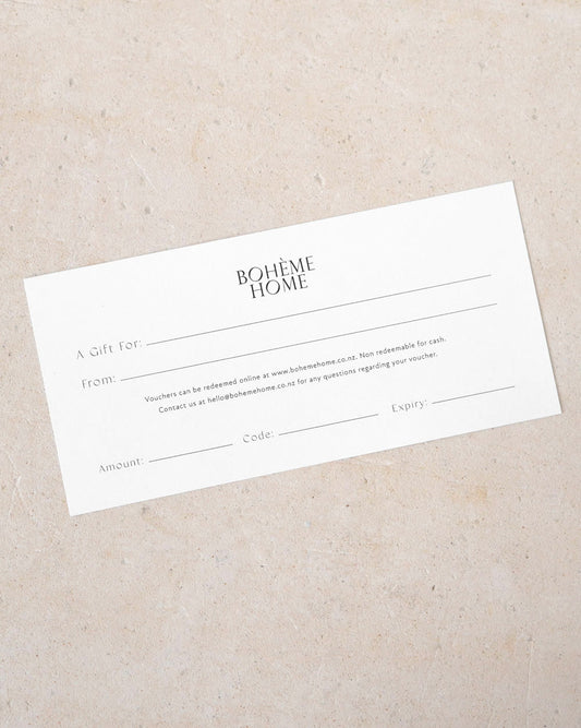 BOHEME HOME GIFT VOUCHER