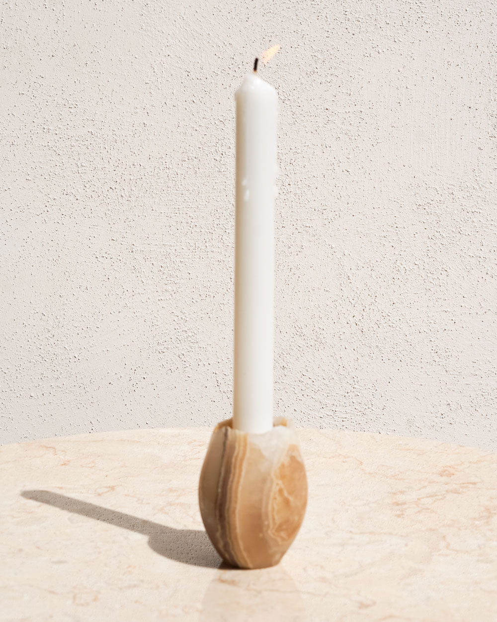 Onyx Candle Holder - Caramel