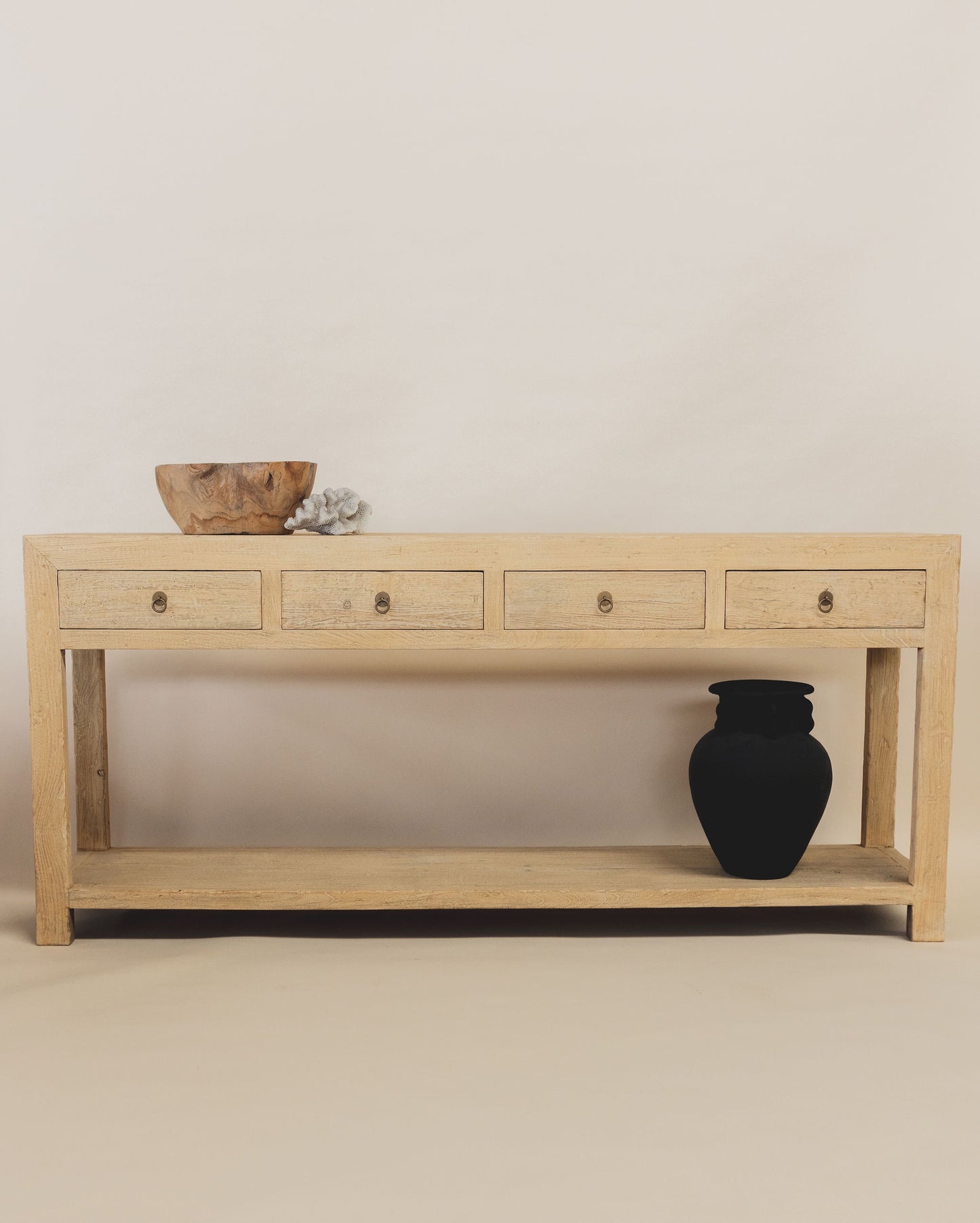 ELM FOUR DRAWER CONSOLE