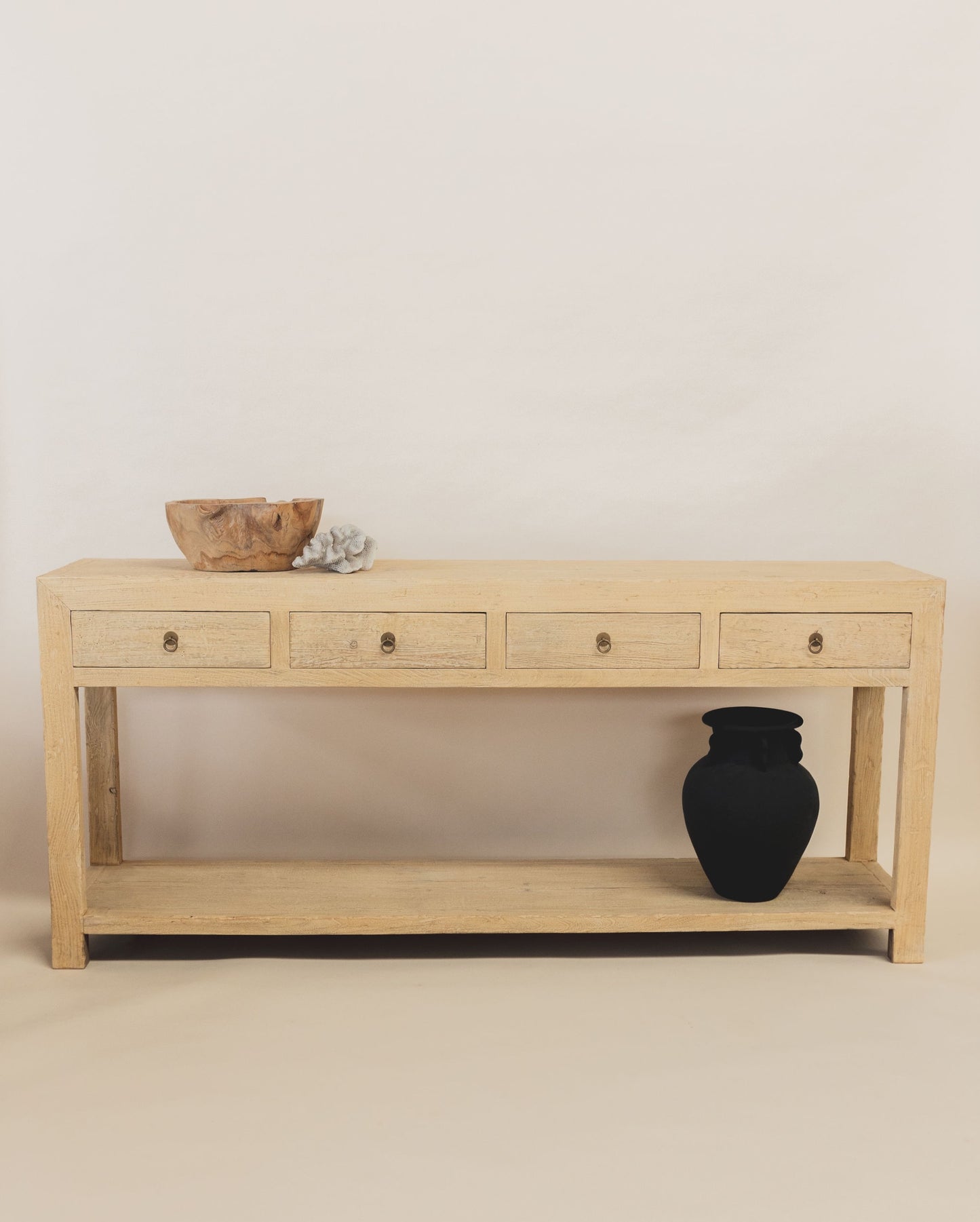 ELM FOUR DRAWER CONSOLE