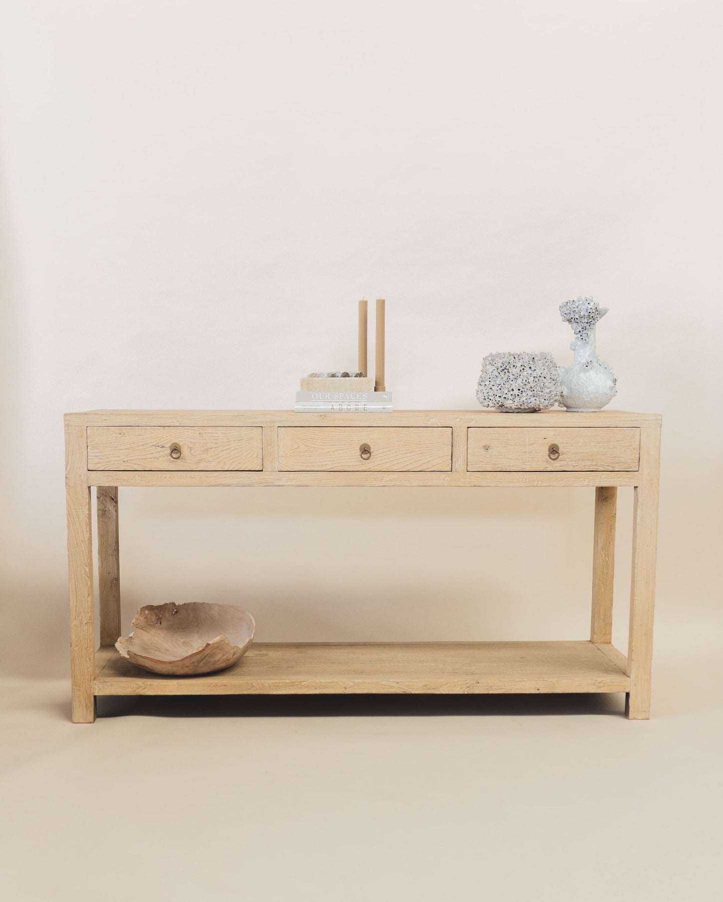 ELM THREE DRAWER CONSOLE