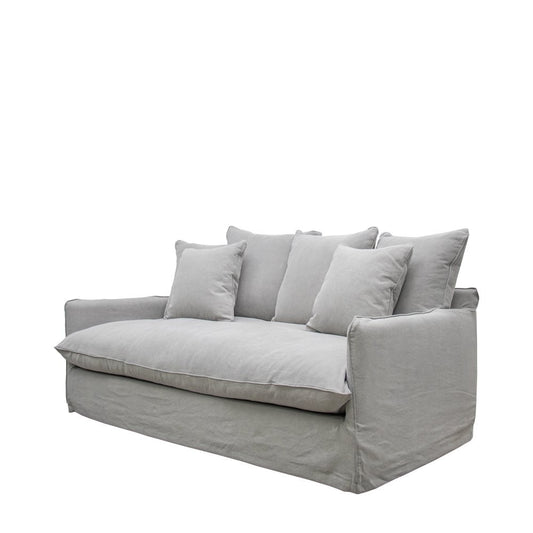 MARLOW LINEN TWO SEATER - CEMENT