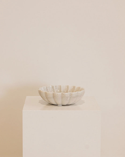 FLUTED MARBLE BOWL